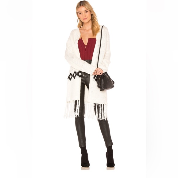 MINKPINK Fringe Festive Cardigan Sweater - Picture 4 of 7